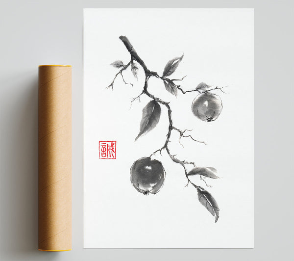 Japanese Leaves Poster