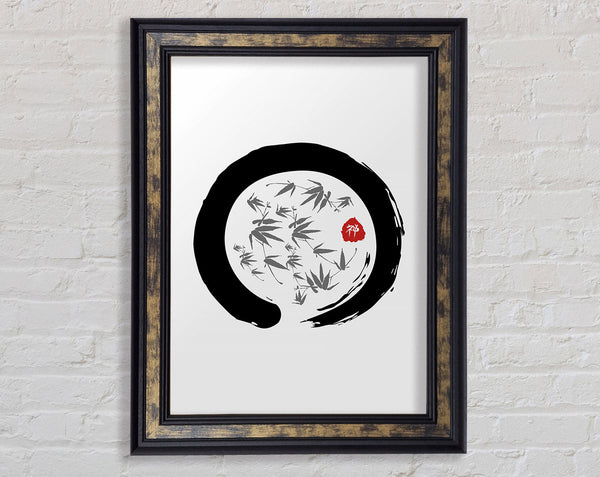 Bamboo In The Circle Of Life Framed Print