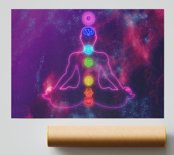 Chakra Meditation Colours 3 Poster