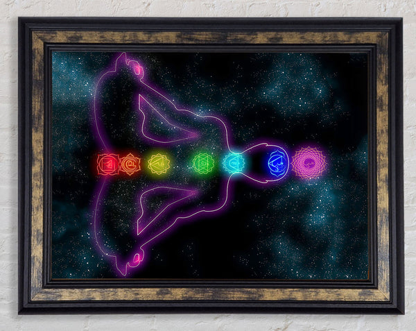 Chakra Meditation Colours 2 Framed Print