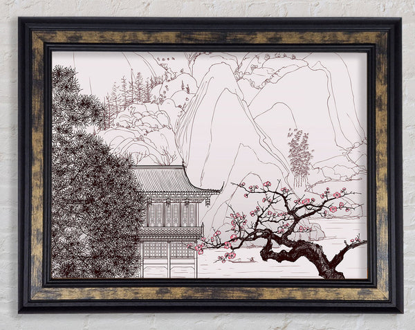 Home Of The Chinese Cherry Blossom Framed Print