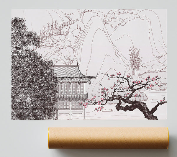 Home Of The Chinese Cherry Blossom Poster