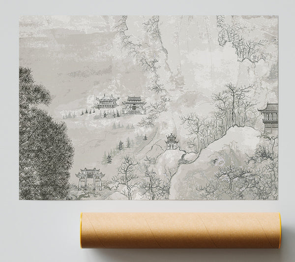 Chinese Village Giclee Print