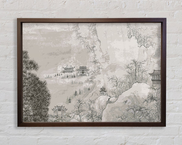Chinese Village Framed Print