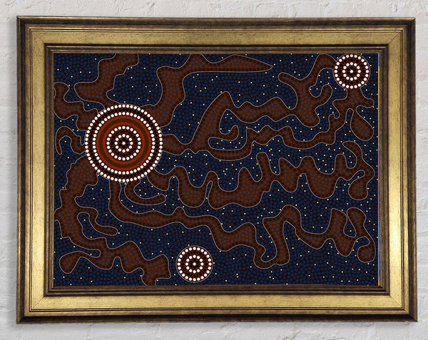 Aboriginal Pattern 3 Framed Print