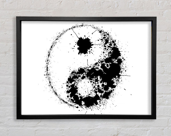 Yin Yang Splash Framed Print