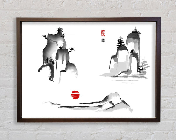 Chinese Mountain Tops 3 Framed Print
