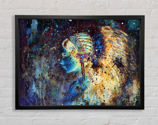 Red Indian Star Night Framed Print