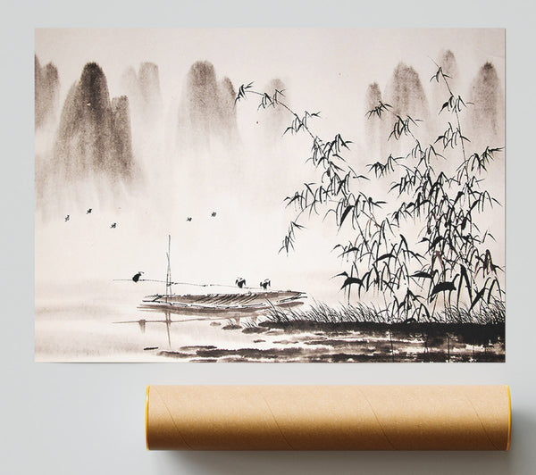 Bamboo Mountains Giclee Print