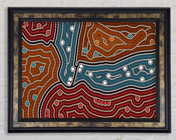 Aboriginal Pattern 4 Framed Print