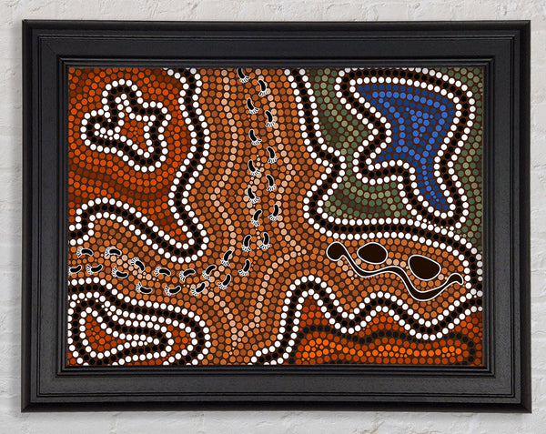 Aboriginal Pattern 5 Framed Print