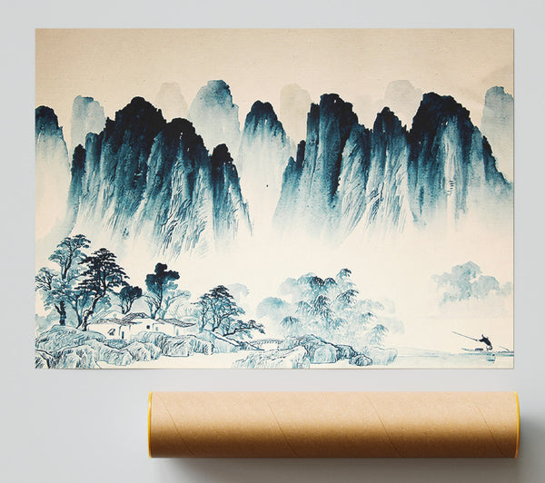 Beautiful Japanese Hills Print