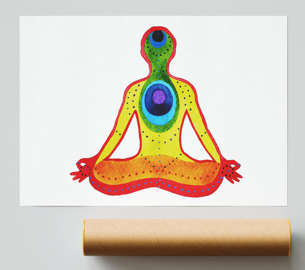 Chakra Meditation Colours 5 Poster