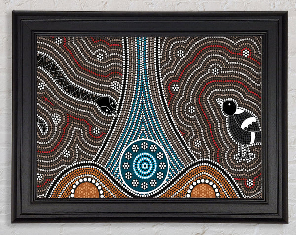 Aboriginal Pattern 8 Framed Print