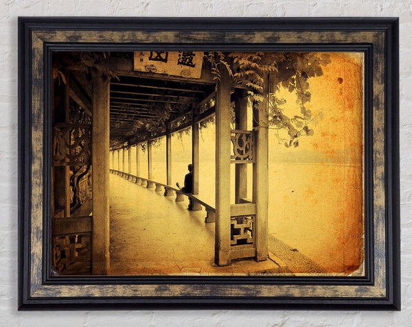 Peaceful Chinese Temple Framed Print
