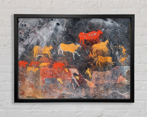 Primative Cave Art 1 Framed Print