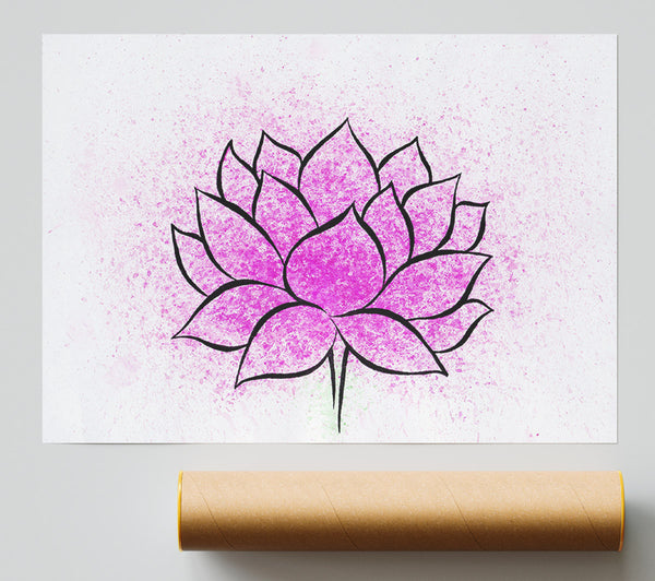 Pink Lotus Flower 2 Poster