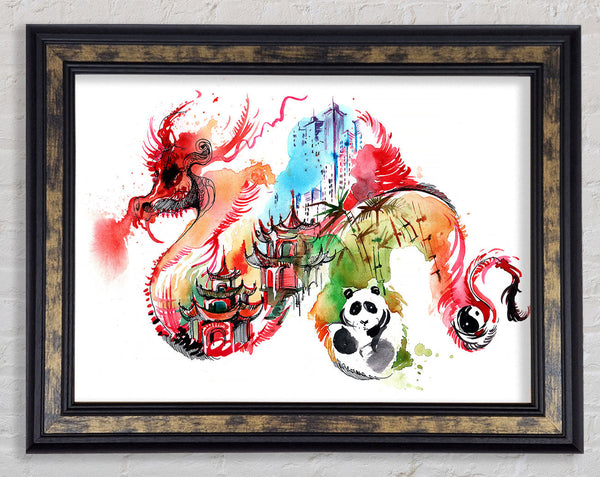 The Life In A Chinese Dragon Framed Print