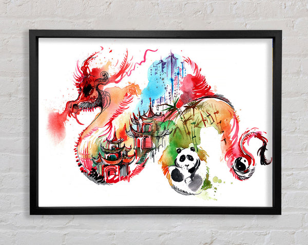 The Life In A Chinese Dragon Framed Print