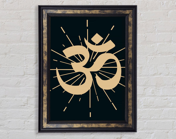 OM Meditation Sign Framed Print