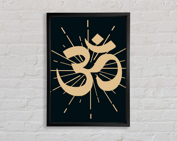 OM Meditation Sign Framed Print