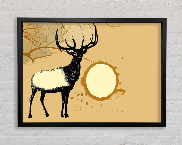 Stag In The Golden SunA Framed Print