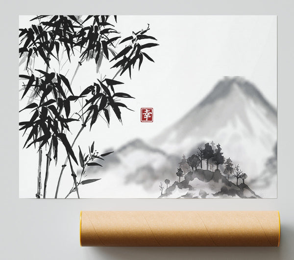 East Asia Bamboo Print