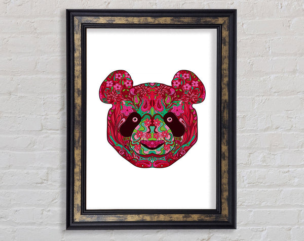 Flower Panda Framed Print