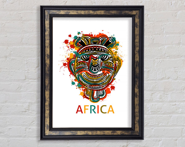 African Mask Framed Print