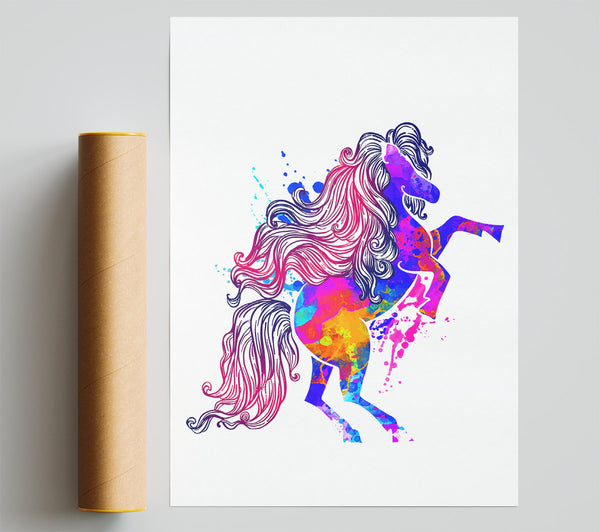 Rainbow Splash Horsea Print
