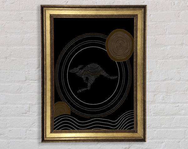 Aboriginal Kangaroo 2 Framed Print