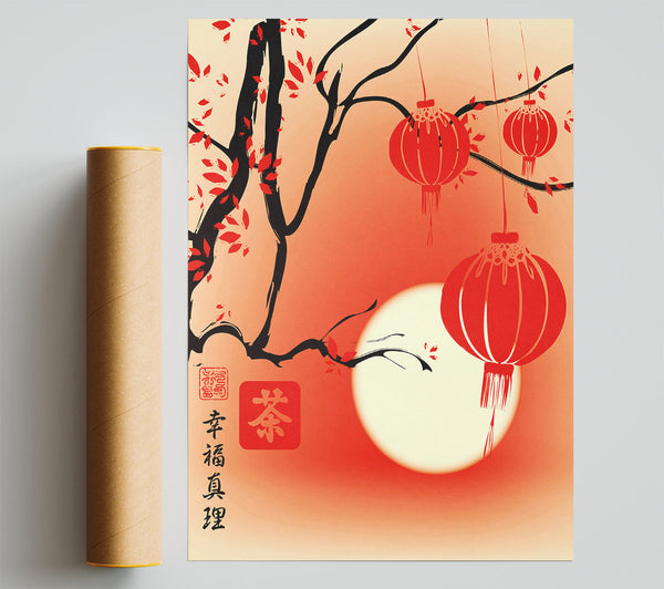Chinese Bamboo Lanterns Print
