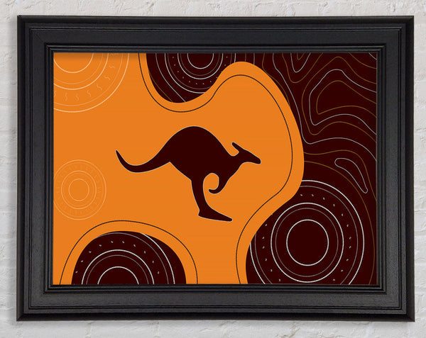 Aboriginal Kangaroo 3 Framed Print