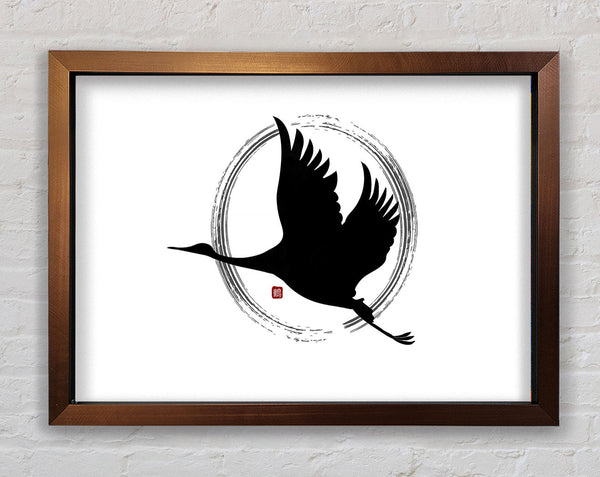 Japanese Crane 3 Framed Print