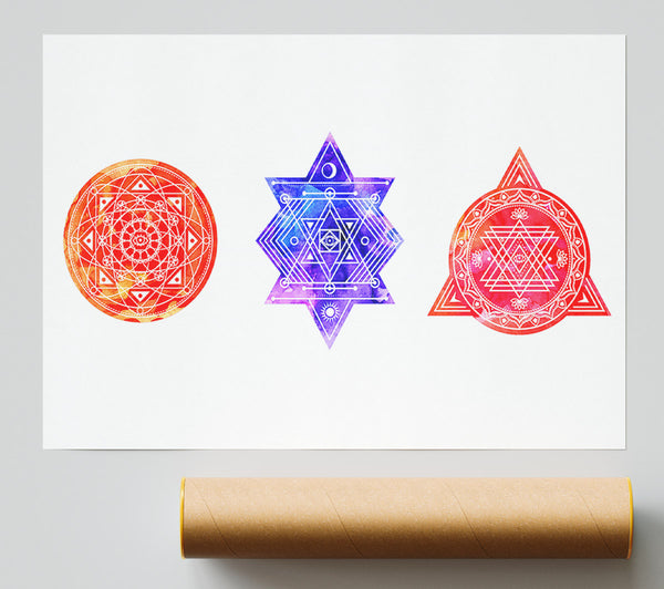 Indian Symbols Giclee Print