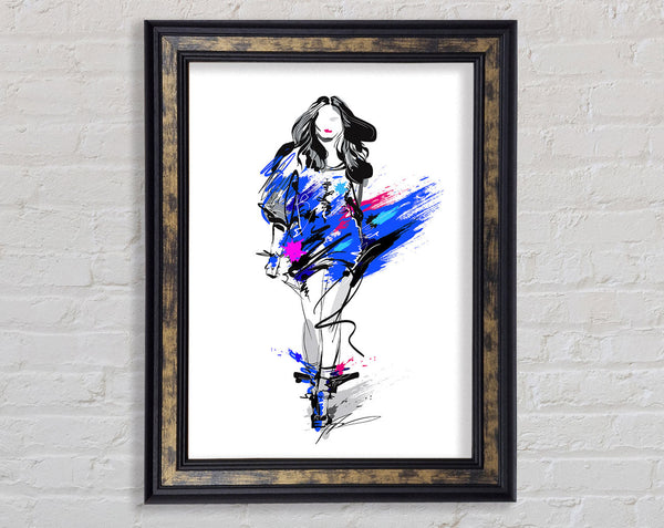 Runway Blues Framed Print