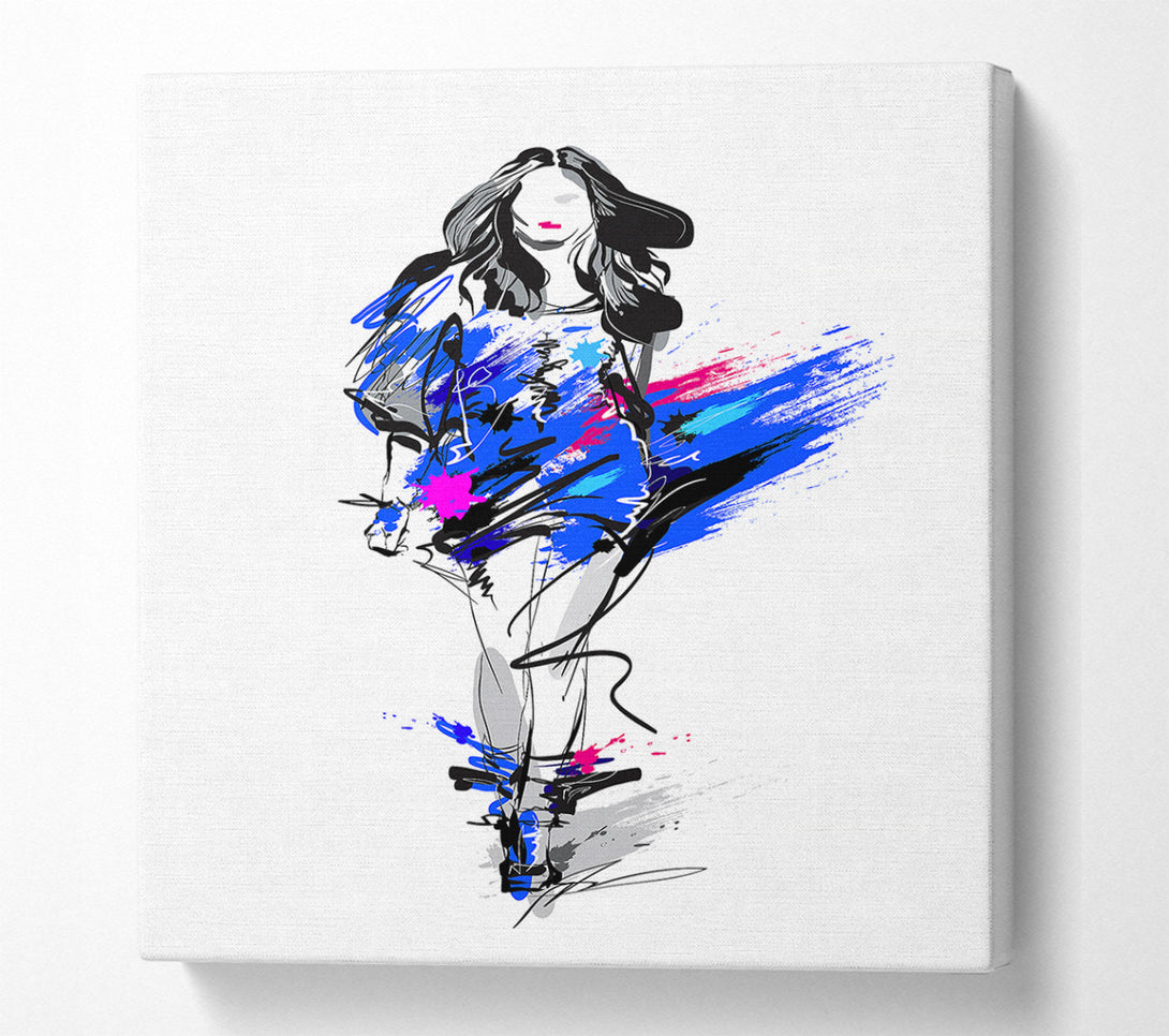  A Canvas Print of Runway Blues Canvas Print