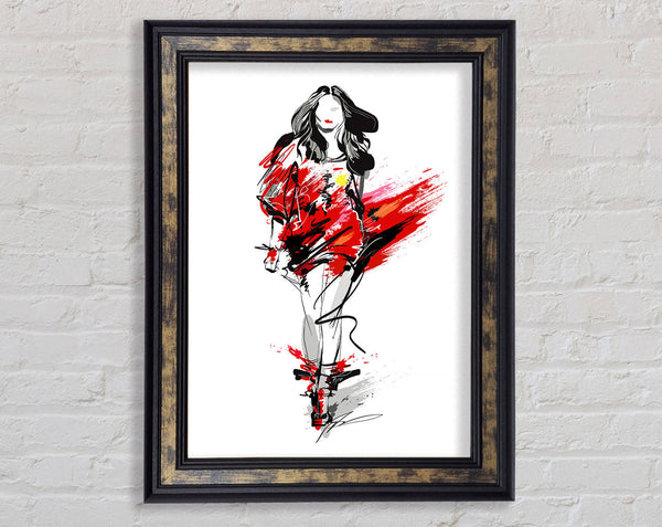 Runway Reds Framed Print