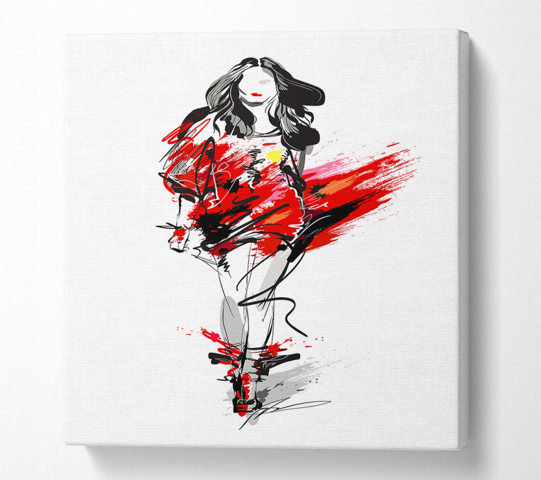  A Canvas Print of Runway Reds Canvas Wall Art