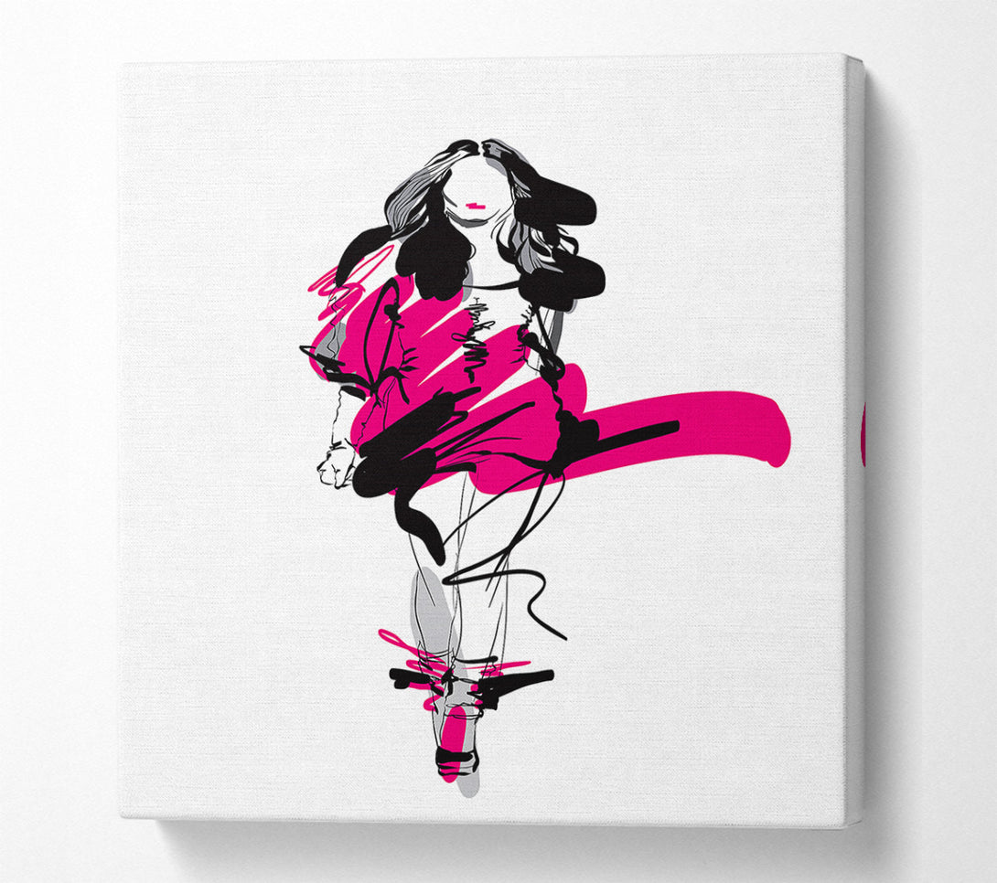  A Canvas Print of Runway Pinks Canvas Wall Art