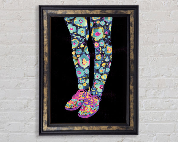 Flower Power Legs Framed Print