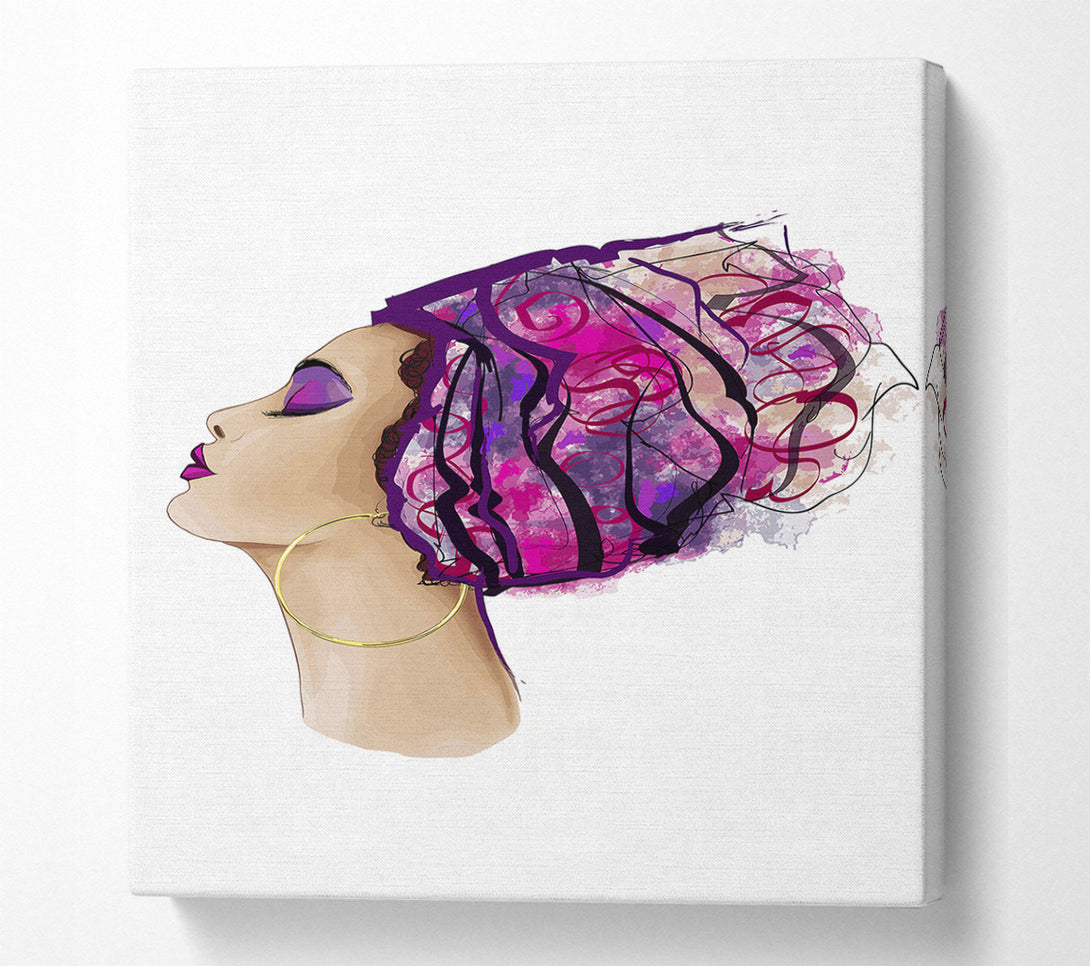  A Canvas Print of Style Starts With The Hair Canvas Print