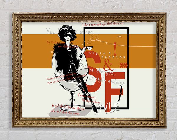 I Don't Care Framed Print