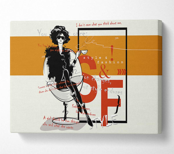  A Canvas Print of I Don't Care Canvas Print