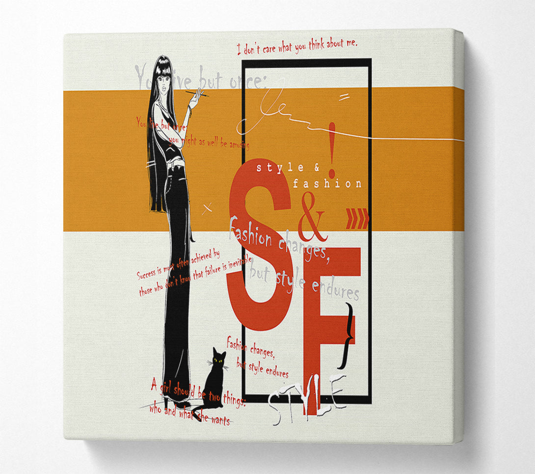  A Canvas Print of Fashion Changes Canvas Wall Art