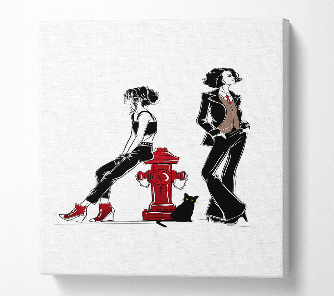  A Canvas Print of Funky Women Canvas Art