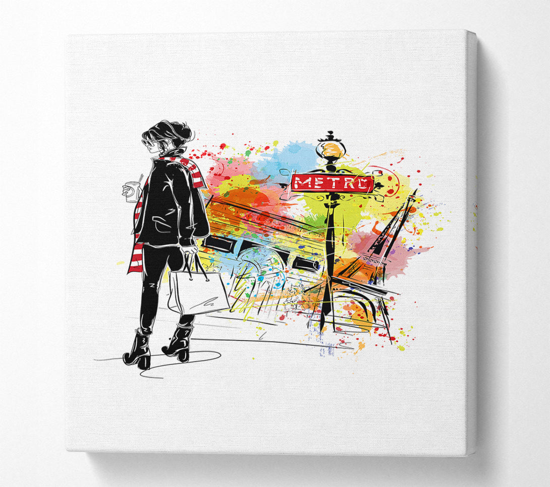  A Canvas Print of Paris Streets 1 Canvas Wall Art