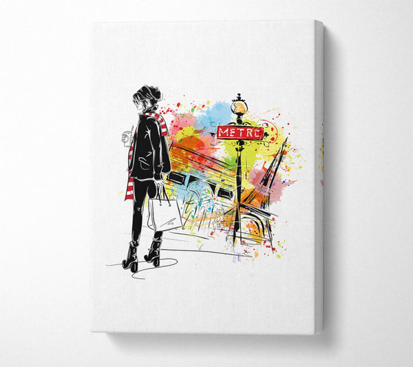  A Canvas Print of Paris Streets 1 Canvas Wall Art