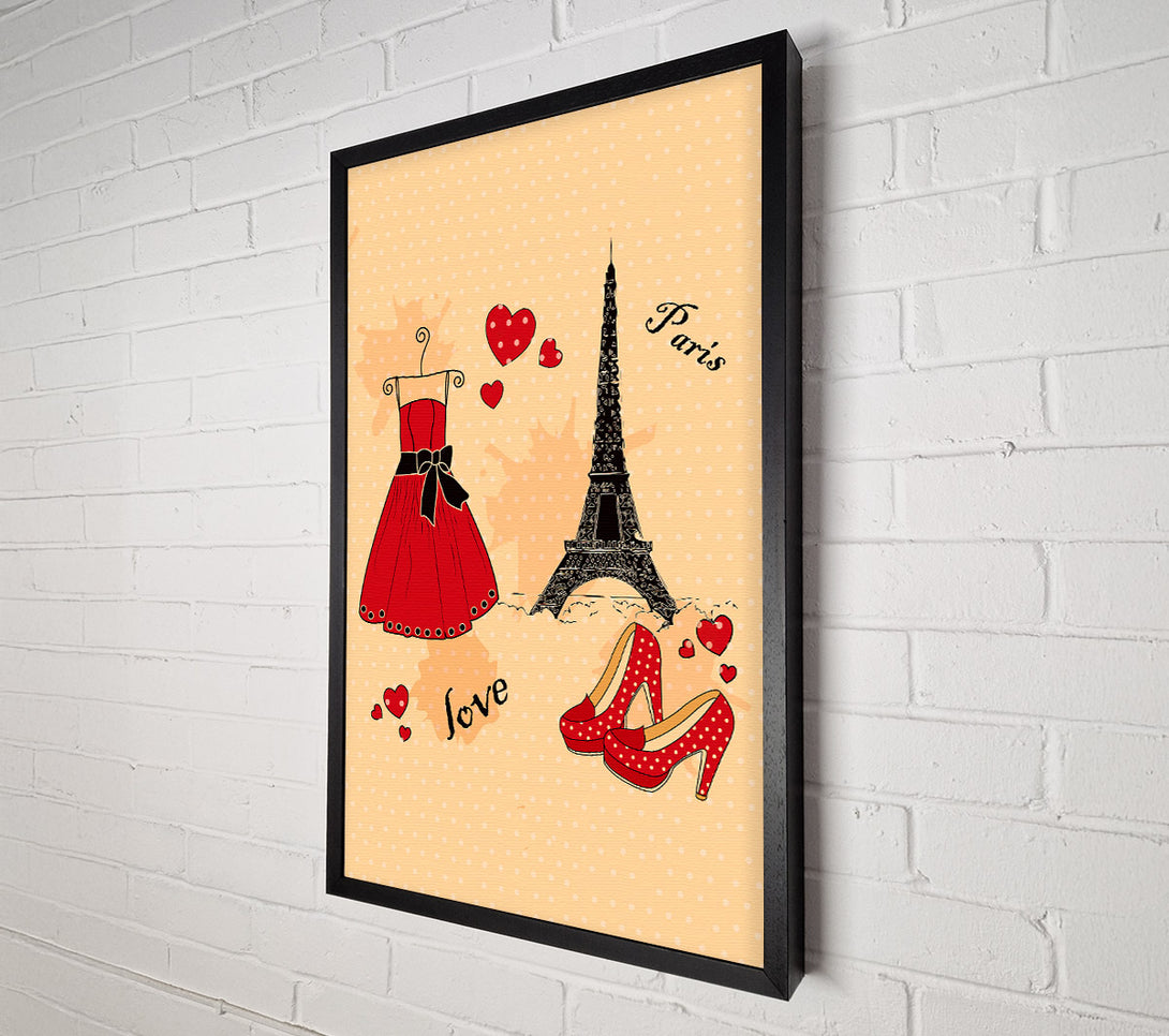  A Canvas Print of Paris With Love Canvas Print