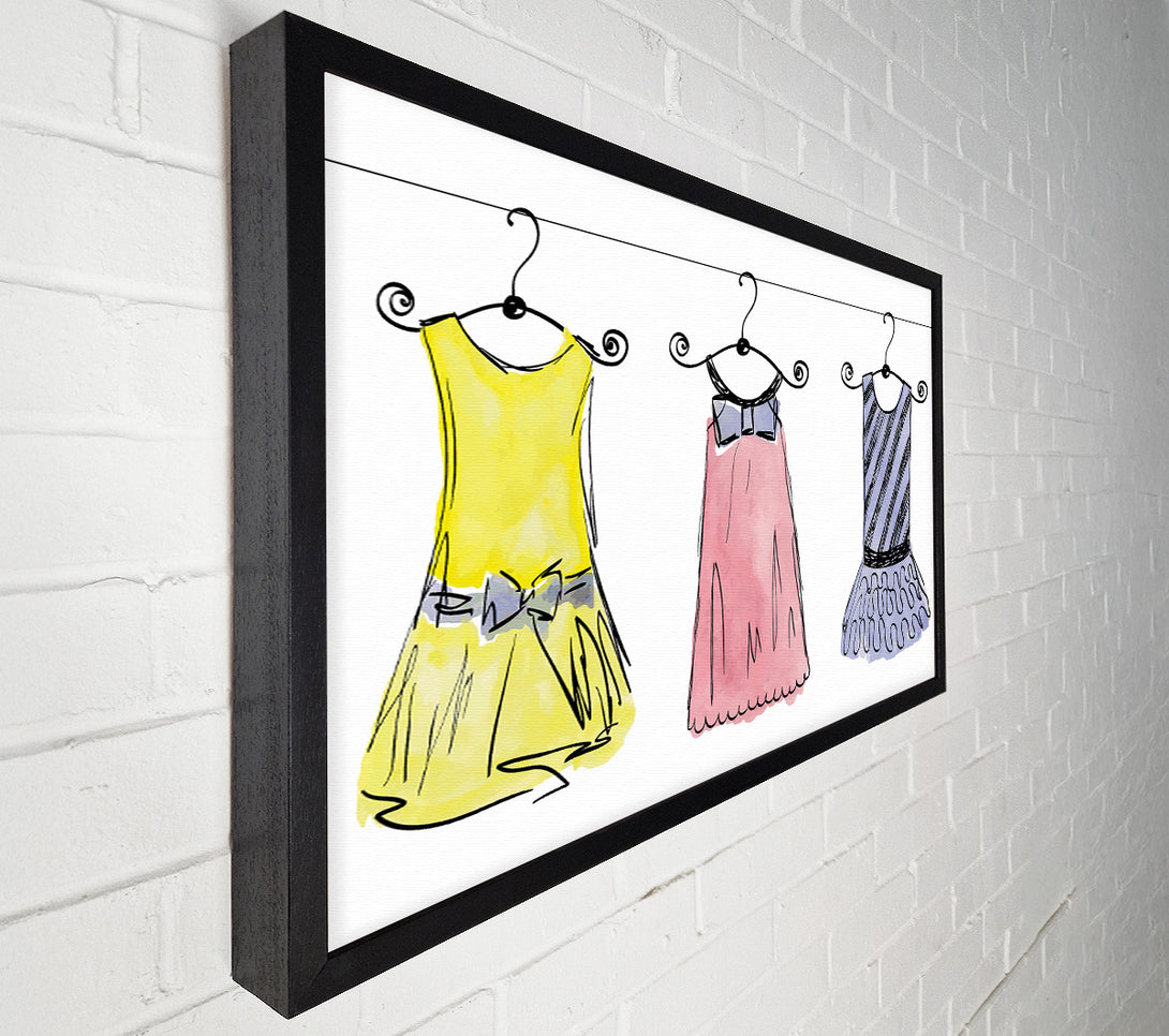  A Canvas Print of Mini Dresses Canvas Print